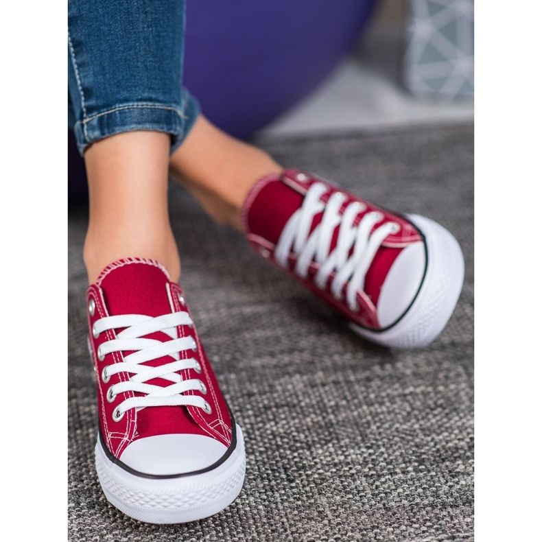 SDS Sneakers in tessuto rosso 2
