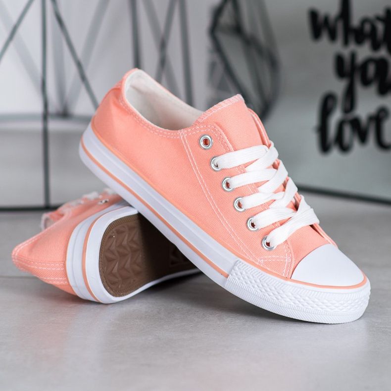 SDS Sneakers in tessuto arancia 1