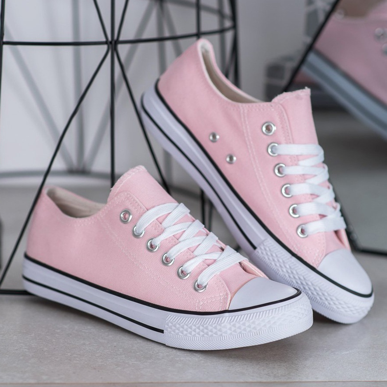 SDS Sneakers in tessuto rosa 2