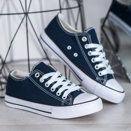 SDS Sneakers in tessuto blu 1