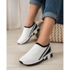 SHELOVET Scarpe Slip-on Con Rete bianco nero 1