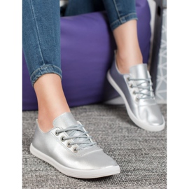 SHELOVET Sneakers Alla Moda Con Ecopelle grigio 1