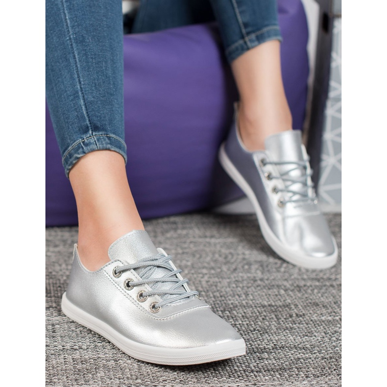 SHELOVET Sneakers Alla Moda Con Ecopelle grigio 1