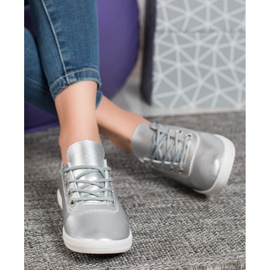 SHELOVET Sneakers Alla Moda Con Ecopelle grigio 2
