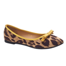 Mocassini leopardati ballerine HH17 marrone 1