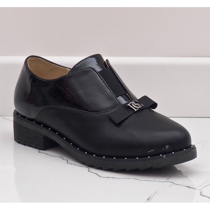 Scarpe slip-on nere con borchie X528 nero 1
