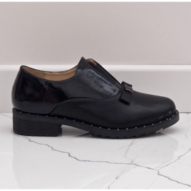 Scarpe slip-on nere con borchie X528 nero 2