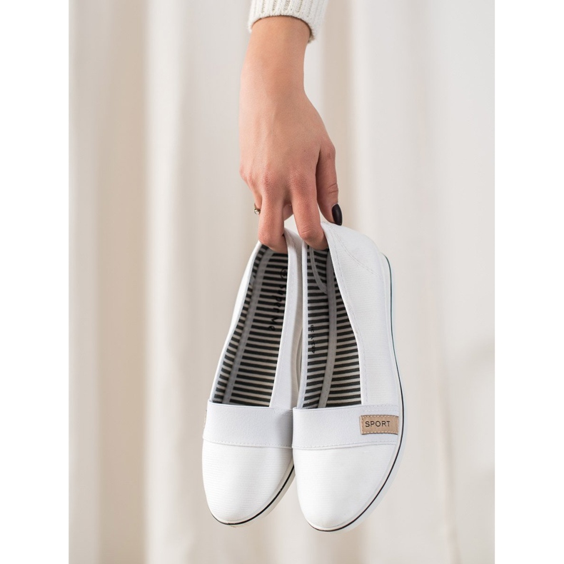 Super Me Ballerine sportive con zeppa bianco 1