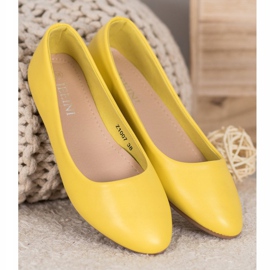SHELOVET Ballerina Classica in Ecopelle giallo 2