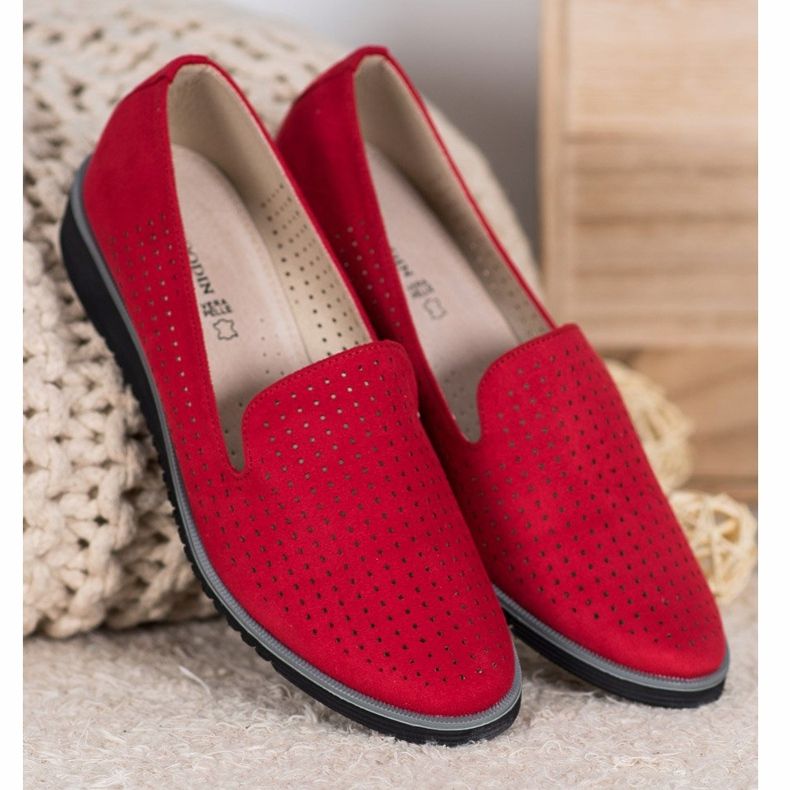 Goodin Signori traforati leggeri rosso 2