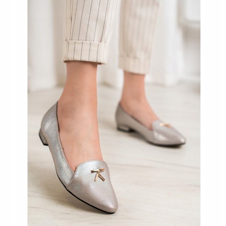 Goodin Ballerine grigie lucide grigio 1