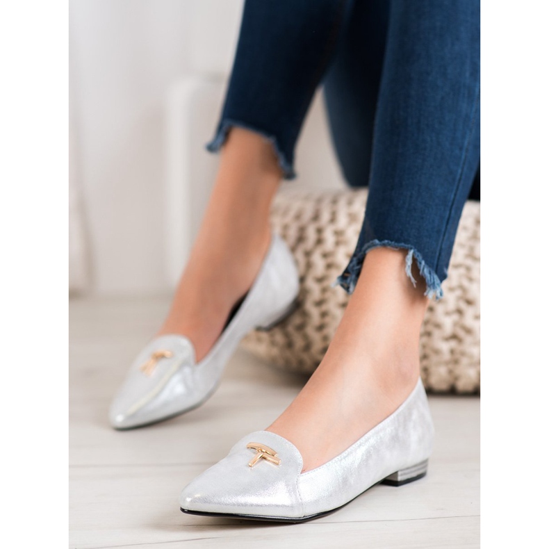 Goodin Ballerine argento lucido grigio 2