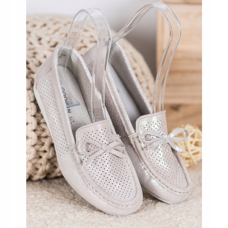 Goodin Scarpe in pelle con fiocco marrone 1