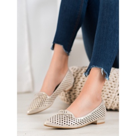 Goodin Eleganti ballerine traforate d'oro 2
