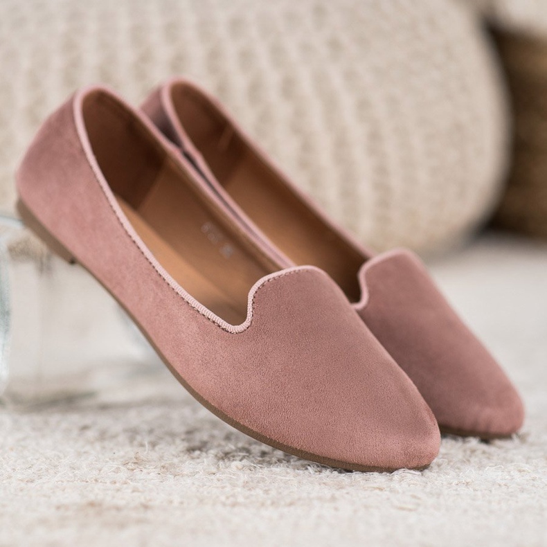 Clowse Signori classici in pelle scamosciata rosa 1