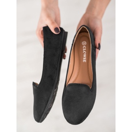 Clowse Signori classici in pelle scamosciata nero 1