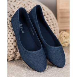 SHELOVET Comode ballerine blu 1