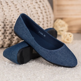 SHELOVET Comode ballerine blu 2