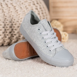 SHELOVET Sneakers in tessuto grigio 2