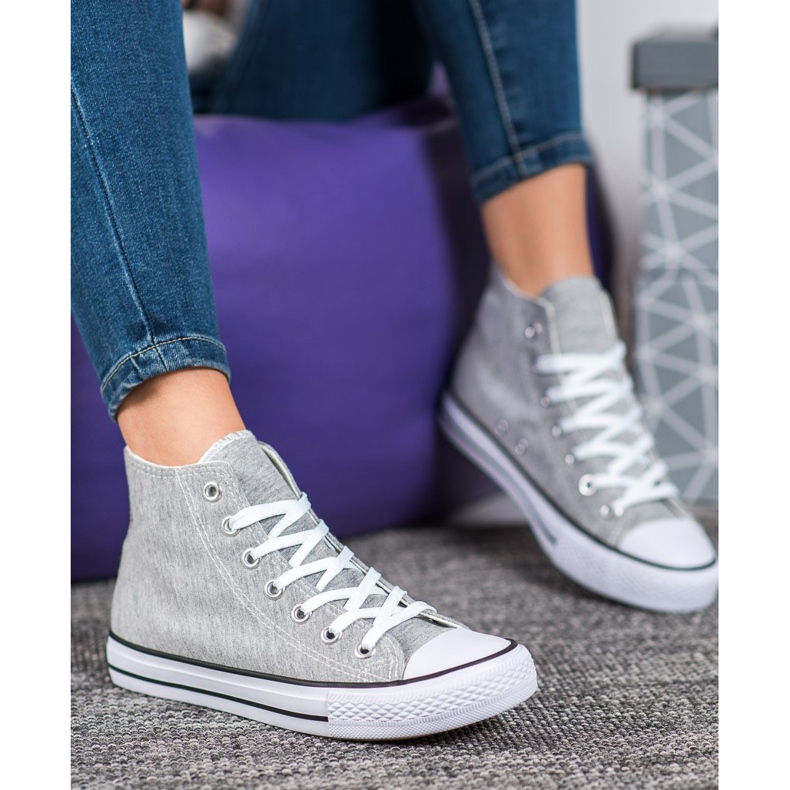 Super Me Scarpe da ginnastica alte grigio 1