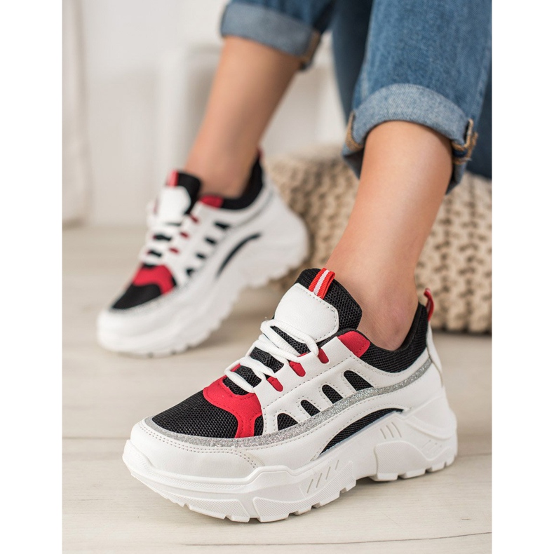 SHELOVET Scarpe da ginnastica alla moda bianca 1