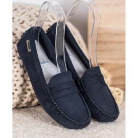 Goodin Mocassini classici in tessuto blu navy 2