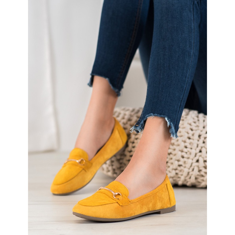 Bestelle Mocassini eleganti con ornamento giallo 2