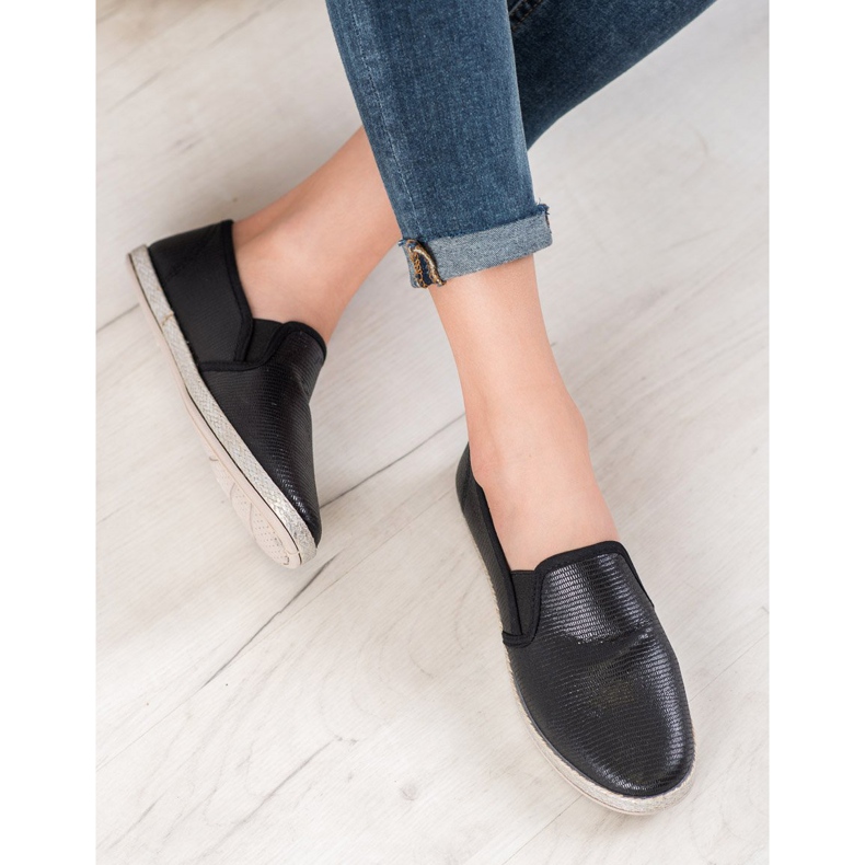 SHELOVET Scarpe Slip On lucide nero 1