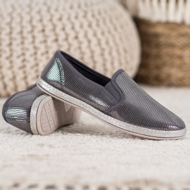 SHELOVET Scarpe Slip On lucide grigio 1