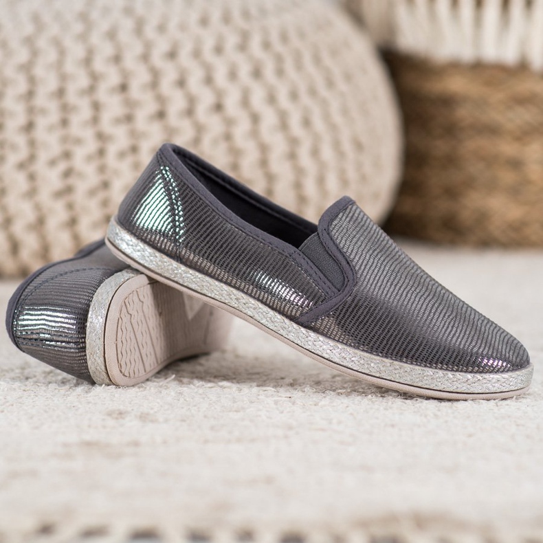 SHELOVET Scarpe Slip On lucide grigio 1