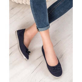 SHELOVET Ballerine traforate blu 1