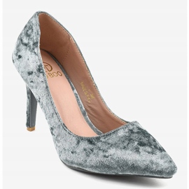 Francine Grey Velour Tacchi B-6 grigio 1