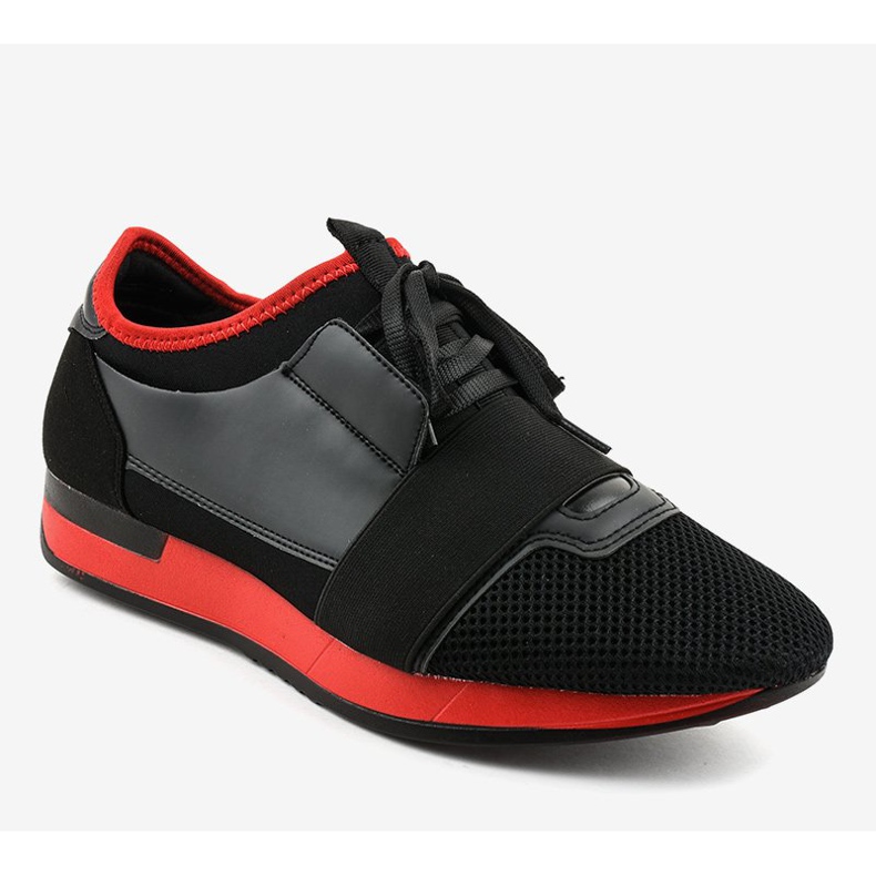 Scarpe sportive da uomo nere B18-101 nero 1