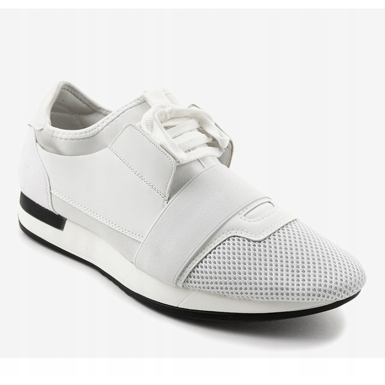 Scarpe sportive da uomo bianche B18-101 bianco 1