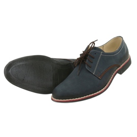 Moskała Scarpe da uomo in pelle 761 blu navy moskła 5