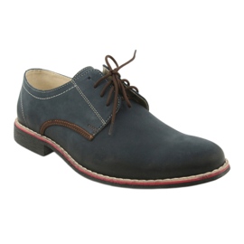 Moskała Scarpe da uomo in pelle 761 blu navy moskła 1