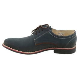 Moskała Scarpe da uomo in pelle 761 blu navy moskła 2