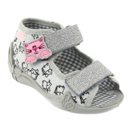 Scarpe per bambini Befado 242P102 rosa argento grigio 1