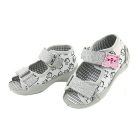 Scarpe per bambini Befado 242P102 rosa argento grigio 3