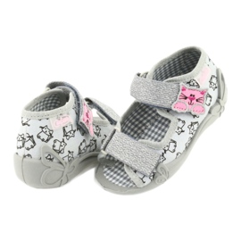 Scarpe per bambini Befado 242P102 rosa d'argento grigio 4
