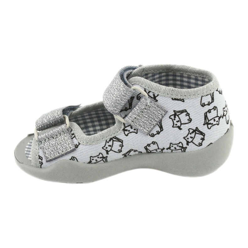 Scarpe per bambini Befado 242P102 rosa d'argento grigio 2
