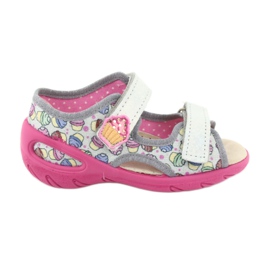 Scarpe per bambini Befado 065P135 rosa grigio 2