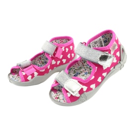 Scarpe per bambini Befado 242P104 rosa grigio 3
