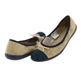 Ballerine da donna Befado 309Q006 marrone blu navy 3
