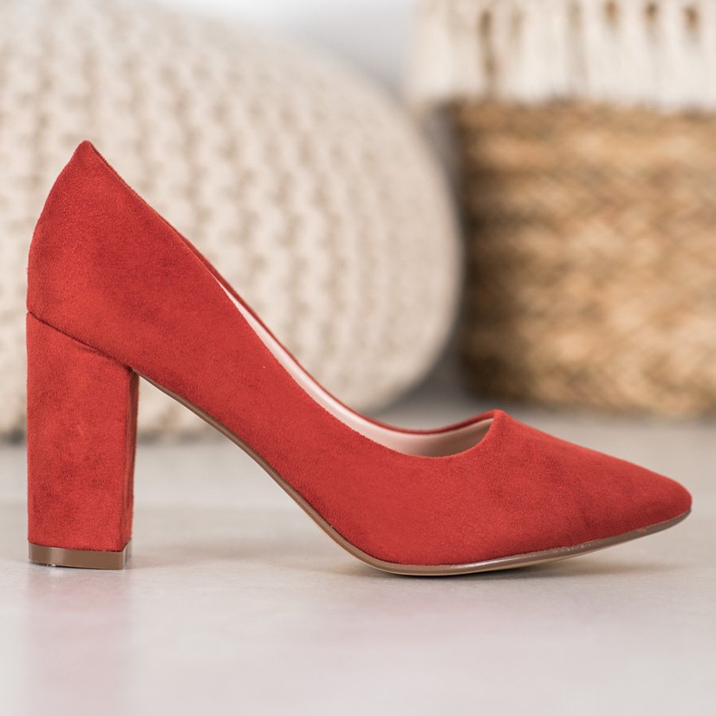 Ideal Shoes Décolleté con tacco alto salmone multicolore arancia 2