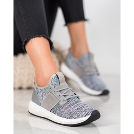 Bona Scarpe sportive sulla piattaforma grigio 1