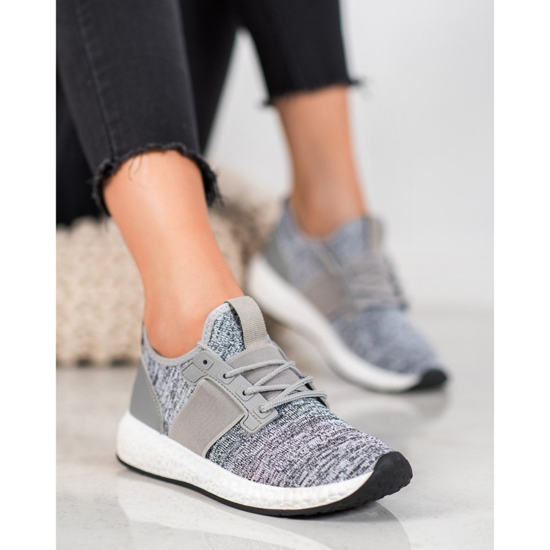 Bona Scarpe sportive sulla piattaforma grigio 1