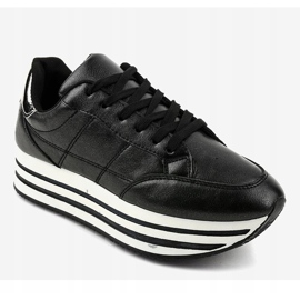 Scarpe sportive da donna alla moda nere 230-1 nero 1