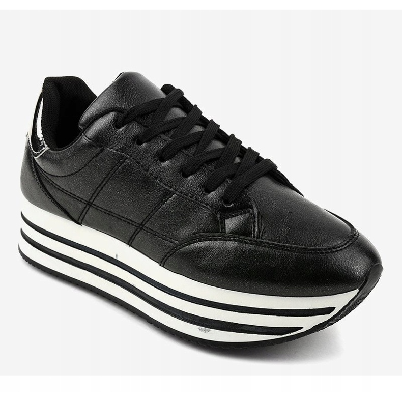 Scarpe sportive da donna alla moda nere 230-1 nero 1