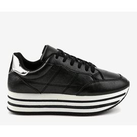 Scarpe sportive da donna alla moda nere 230-1 nero 2